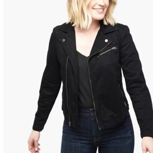 Able Womens Black Denim Moto Jacket